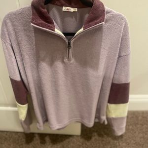 EUC Faherty Terry quarter zip size small